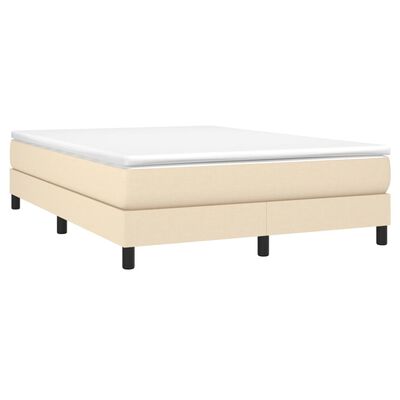 vidaXL Boxspring posteľ s matracom krémový 140x190 cm látka