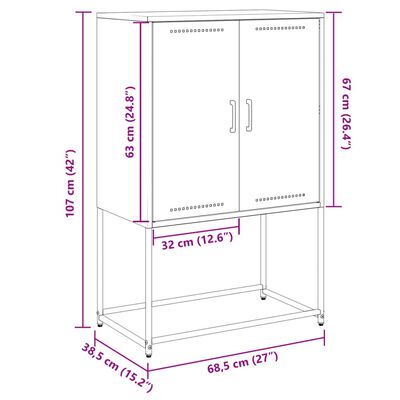 vidaXL TV skrinka antracitová 68x39x60,5 cm oceľ