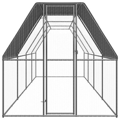 vidaXL Klietka pre sliepky 2x8x2 m pozinkovaná oceľ