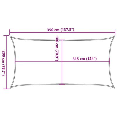 vidaXL Tieniaca plachta 160 g/m² obdĺžnik piesková 2x3,5 m HDPE