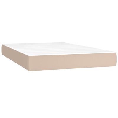 vidaXL Boxspring posteľ s matracom kapučínová 120x200 cm umelá koža