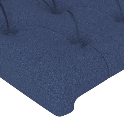 vidaXL Čelá postele 4 ks modrý 90x7x78/88 cm látka