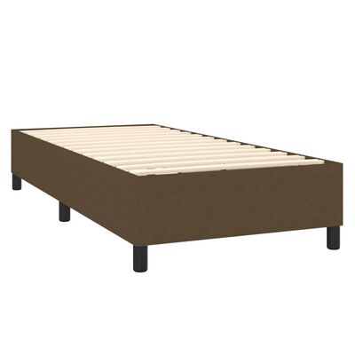 vidaXL Boxspring posteľ s matracom tmavohnedá 90x190 cm látka