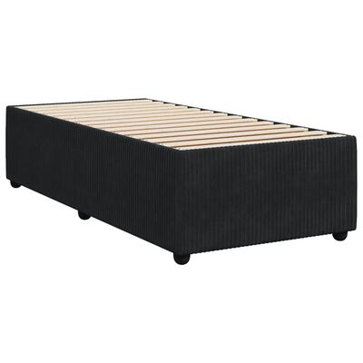 vidaXL Posteľný rám boxspring s matracom čierny 90x190 cm zamat