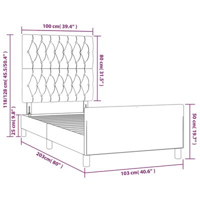 vidaXL Rám postele s čelom ružový 100x200 cm zamat