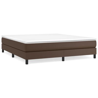 vidaXL Rám na boxspring posteľ, hnedý 180x200 cm, umelá koža