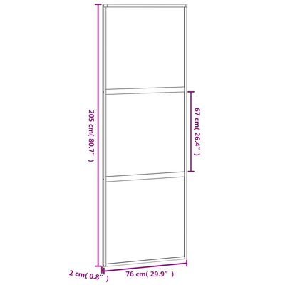 vidaXL Posuvné dvere biele 76x205 cm tvrdené sklo a hliník