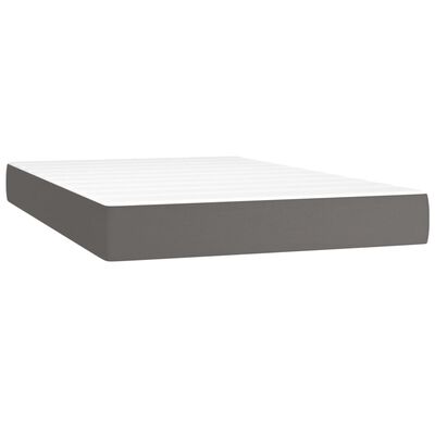 vidaXL Boxspring posteľ s matracom sivá 120x200 cm umelá koža