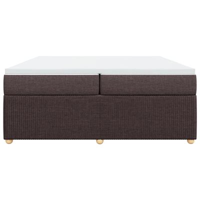 vidaXL Boxspring posteľ s matracom tmavohnedá 200x200 cm látka