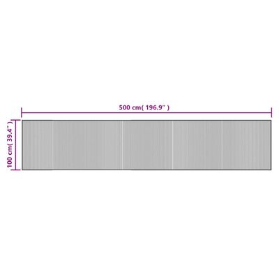 vidaXL Koberec obdĺžnikový hnedý 100x500 cm bambus