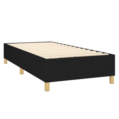 vidaXL Boxspring posteľ s matracom čierna 100x200 cm látka