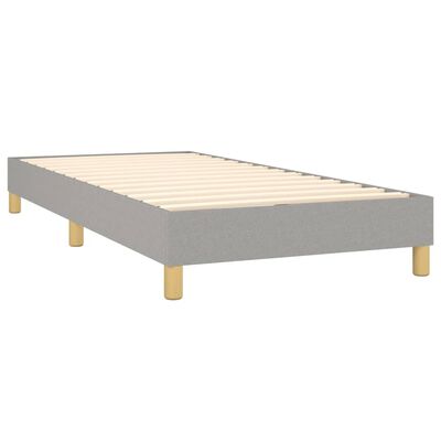 vidaXL Boxspring posteľ s matracom bledosivý 100x200 cm látka