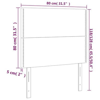 vidaXL Čelá postele 2 ks zelený 80x5x78/88 cm látka