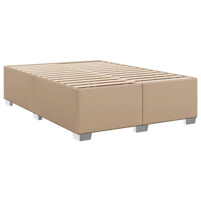 vidaXL Boxspring posteľ s matracom kapučínová 140x200 cm umelá koža