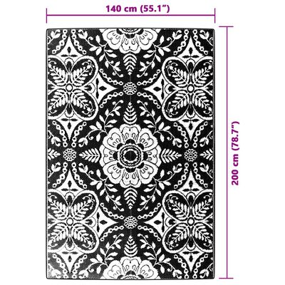vidaXL Vonkajší koberec ružový 140x200 cm PP
