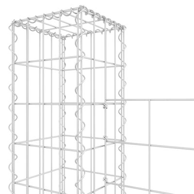 vidaXL Železný gabiónový kôš v tvare U s 5 stĺpmi 500x20x200 cm