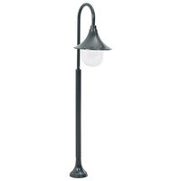 vidaXL Záhradná stĺpová lampa E27 120 cm hliníková tmavozelená