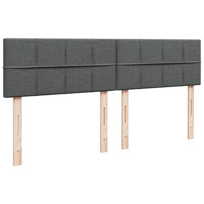 vidaXL Boxspring posteľ s matracom tmavosivá 200x200 cm látka