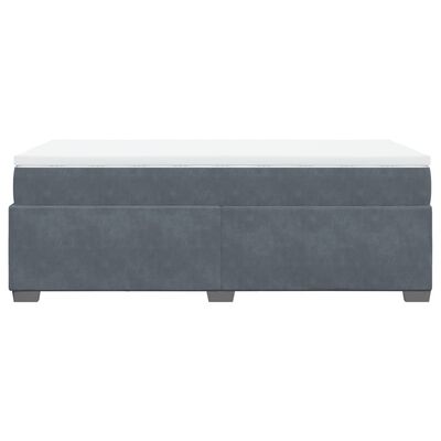 vidaXL Posteľný rám boxspring s matracom tmavosivý 100x200 cm zamat