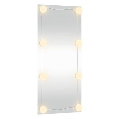 vidaXL Nástenné zrkadlo s LED 40x80 cm sklo obdĺžnik