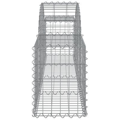 vidaXL Oblúkový gabionový kôš 10 ks 200x30x40/60 cm pozinkované železo