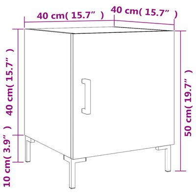 vidaXL Nočné stolíky 2 ks čierne 40x40x50 cm kompozitné drevo