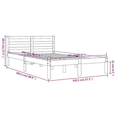 vidaXL Posteľ s matracom voskovo hnedá 140x200 cm masívna borovica