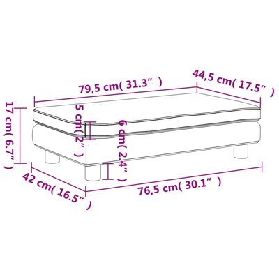 vidaXL Detská pohovka s podnožkou hnedá 100x50x30 cm zamat