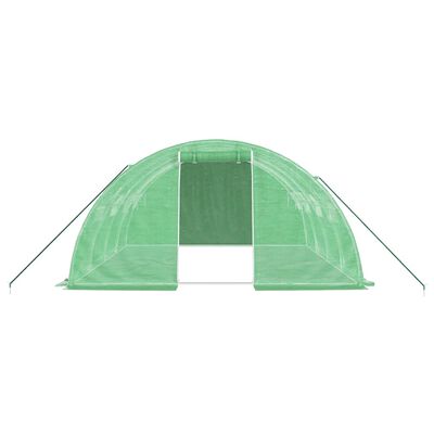 vidaXL Fóliovník s oceľovým rámom zelený 16 m² 4x4x2 m