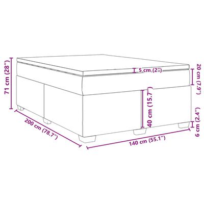 vidaXL Boxspring posteľ s matracom kapučínová 140x200 cm umelá koža