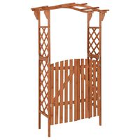 vidaXL Pergola s bránkou 116x40x204 cm masívne jedľové drevo