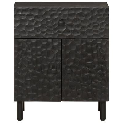 vidaXL Nočný stolík, čierny 50x33x60 cm, mangový masív