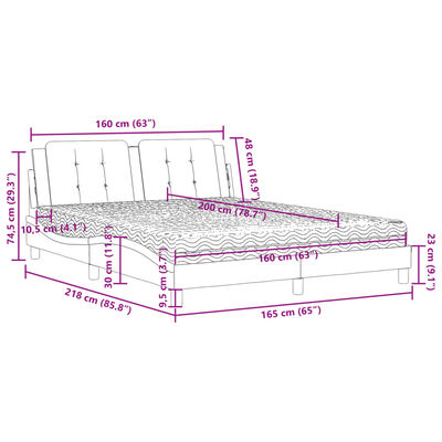 vidaXL Posteľ s matracom hnedá 160x200 cm umelá koža