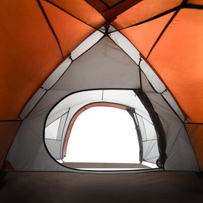 vidaXL Kempingový stan, kupola, 4 osoby, oranžový, vodoodolný