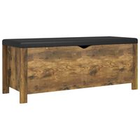 vidaXL Úložný box s vankúšom tmavý dub 105x40x45 cm kompozitné drevo