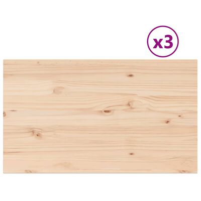 vidaXL Stolové dosky 3 ks 80x47x1,7 cm obdĺžnikové masívna borovica