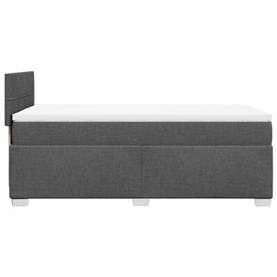 vidaXL Boxspring posteľ s matracom tmavosivá 100x200 cm látka