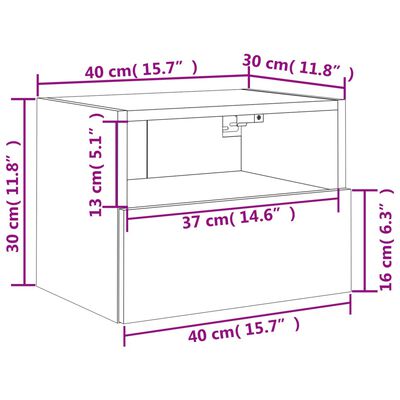 vidaXL TV nástenné skrinky 2 ks čierne 40x30x30 cm kompozitné drevo