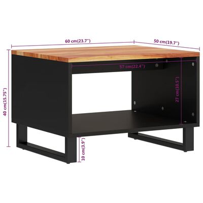vidaXL Konferenčný stolík 60x50x40 cm masívne akáciové drevo