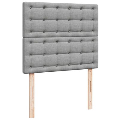 vidaXL Boxspring posteľ s matracom bledosivá 120x190 cm látka