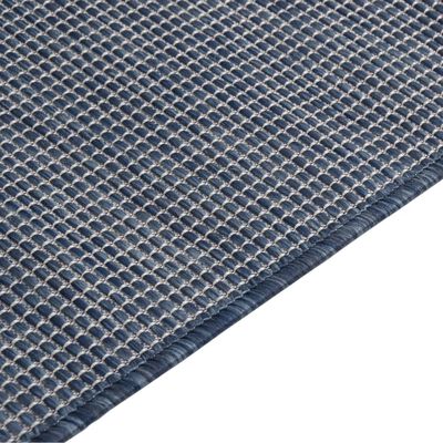 vidaXL Vonkajší koberec s plochým tkaním 200x280 cm modrý