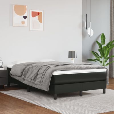 vidaXL Boxspring posteľ s matracom čierna 120x200 cm umelá koža