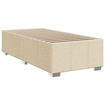 vidaXL Boxspring posteľ s matracom krémová 100x200 cm látka