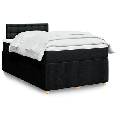 vidaXL Boxspring posteľ s matracom čierny 120x200 cm látka