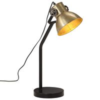 vidaXL Stolová lampa 25 W starožitná mosadzná 17x17x60 cm E27