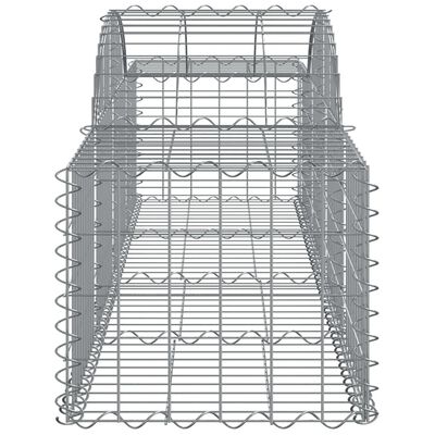 vidaXL Oblúkový gabionový kôš 11 ks 200x50x40/60 cm pozinkované železo