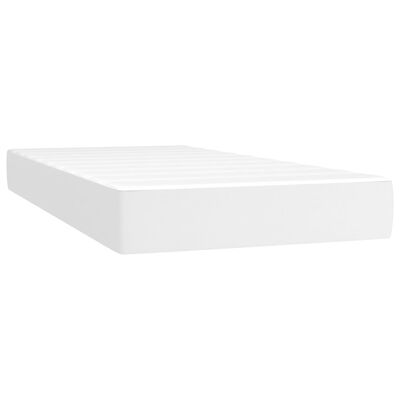 vidaXL Boxspring posteľ s matracom biela 200x200 cm umelá koža