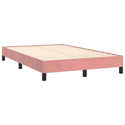 vidaXL Boxspring posteľ s matracom, ružová 120x190 cm, zamat