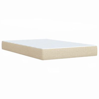 vidaXL Boxspring posteľ s matracom krémový 120x200 cm látka