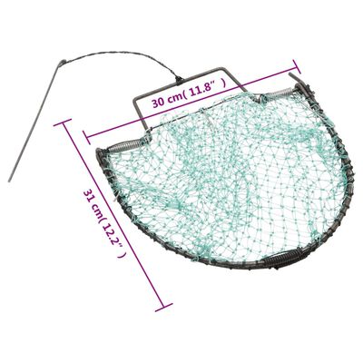 vidaXL Pasca na vtáky, zelená 30 cm, oceľ